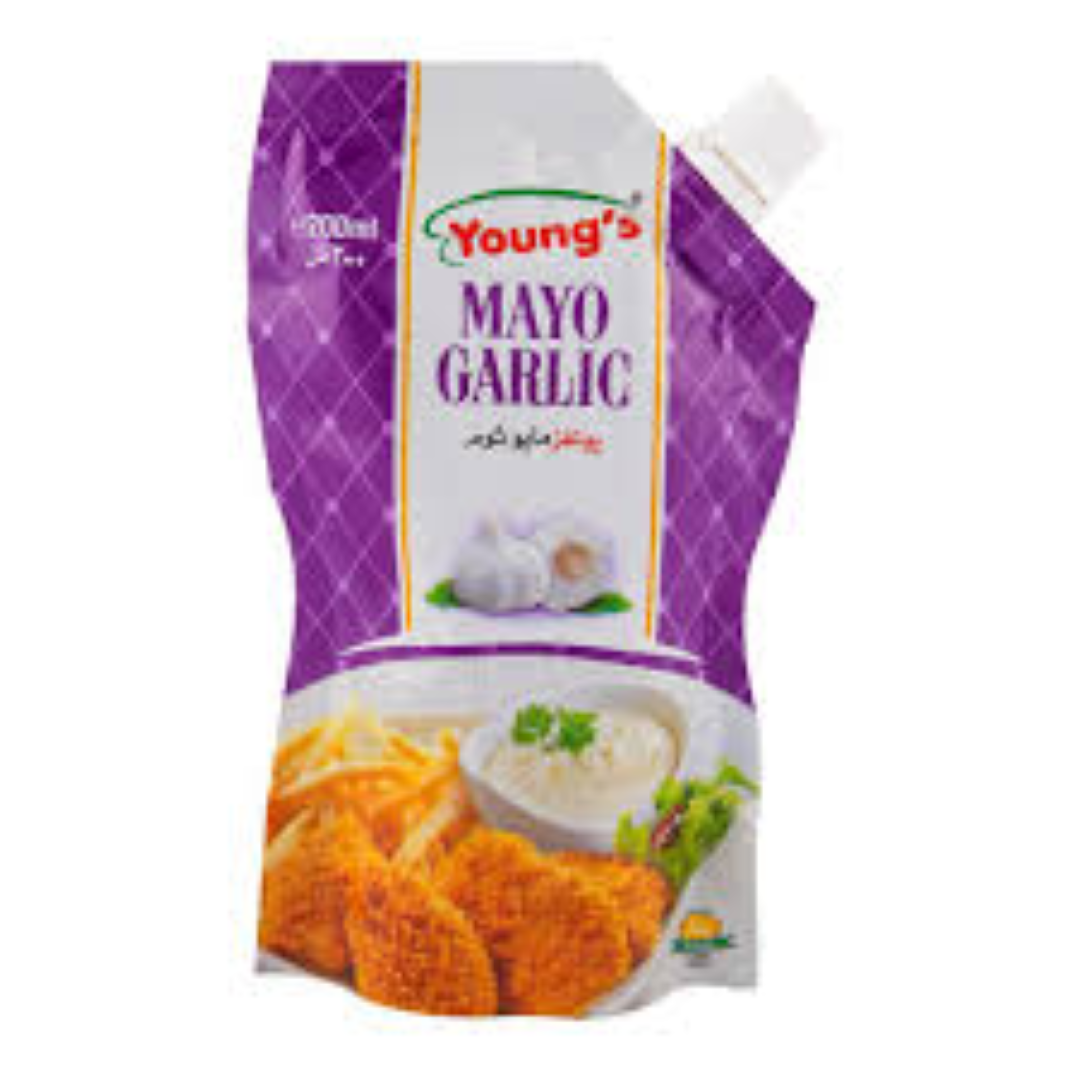 YOUNGS MAYONNAISE GARLIC 200ML